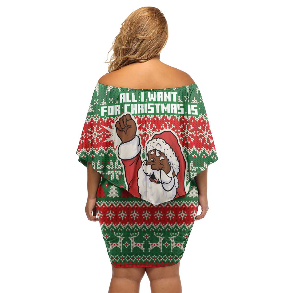 Justice For Black Lives Christmas Family Matching Off Shoulder Short Dress and Hawaiian Shirt Funny Xmas Holiday Patterns - Wonder Print Shop