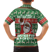 Justice For Black Lives Christmas Family Matching Puletasi and Hawaiian Shirt Funny Xmas Holiday Patterns - Wonder Print Shop