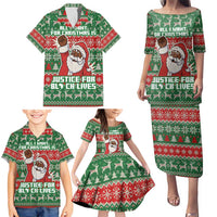 Justice For Black Lives Christmas Family Matching Puletasi and Hawaiian Shirt Funny Xmas Holiday Patterns - Wonder Print Shop
