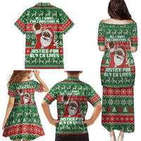 Justice For Black Lives Christmas Family Matching Puletasi and Hawaiian Shirt Funny Xmas Holiday Patterns - Wonder Print Shop