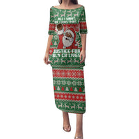 Justice For Black Lives Christmas Family Matching Puletasi and Hawaiian Shirt Funny Xmas Holiday Patterns - Wonder Print Shop
