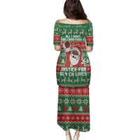 Justice For Black Lives Christmas Family Matching Puletasi and Hawaiian Shirt Funny Xmas Holiday Patterns - Wonder Print Shop