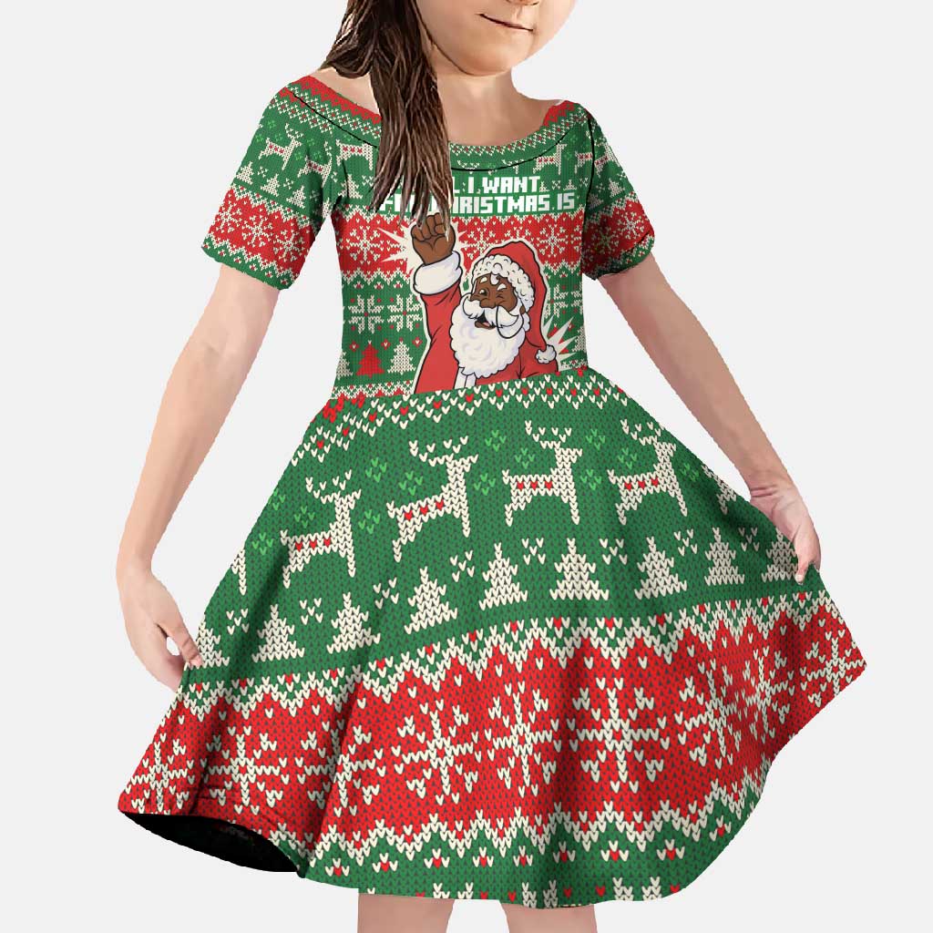 Justice For Black Lives Christmas Family Matching Short Sleeve Bodycon Dress and Hawaiian Shirt Funny Xmas Holiday Patterns - Wonder Print Shop