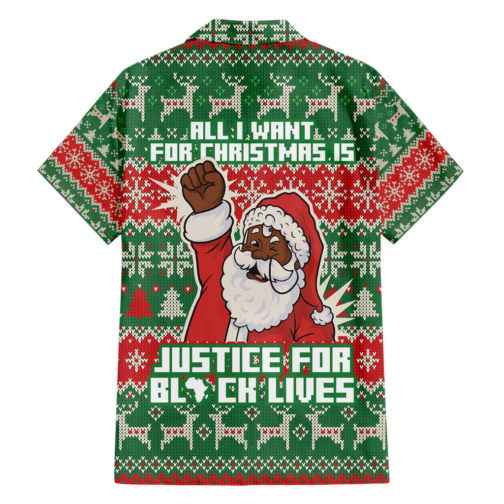 Justice For Black Lives Christmas Family Matching Short Sleeve Bodycon Dress and Hawaiian Shirt Funny Xmas Holiday Patterns - Wonder Print Shop