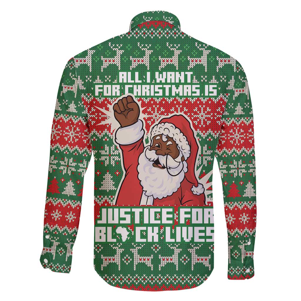 Justice For Black Lives Christmas Family Matching Short Sleeve Bodycon Dress and Hawaiian Shirt Funny Xmas Holiday Patterns - Wonder Print Shop