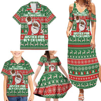 Justice For Black Lives Christmas Family Matching Summer Maxi Dress and Hawaiian Shirt Funny Xmas Holiday Patterns - Wonder Print Shop
