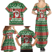 Justice For Black Lives Christmas Family Matching Summer Maxi Dress and Hawaiian Shirt Funny Xmas Holiday Patterns - Wonder Print Shop