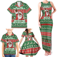 Justice For Black Lives Christmas Family Matching Tank Maxi Dress and Hawaiian Shirt Funny Xmas Holiday Patterns - Wonder Print Shop