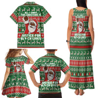 Justice For Black Lives Christmas Family Matching Tank Maxi Dress and Hawaiian Shirt Funny Xmas Holiday Patterns - Wonder Print Shop