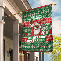 Justice For Black Lives Christmas Garden Flag Funny Xmas Holiday Patterns - Wonder Print Shop