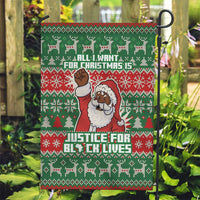 Justice For Black Lives Christmas Garden Flag Funny Xmas Holiday Patterns - Wonder Print Shop
