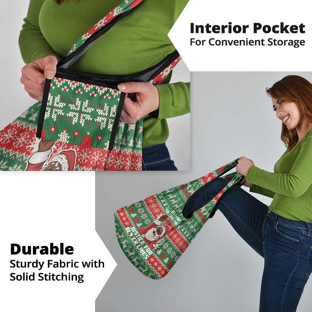 Justice For Black Lives Christmas Grocery Bag Funny Xmas Holiday Patterns - Wonder Print Shop