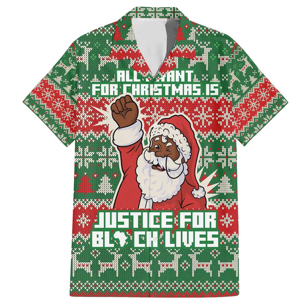 Justice For Black Lives Christmas Hawaiian Shirt Funny Xmas Holiday Patterns - Wonder Print Shop