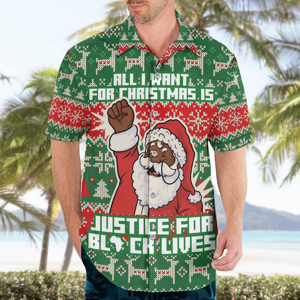 Justice For Black Lives Christmas Hawaiian Shirt Funny Xmas Holiday Patterns - Wonder Print Shop