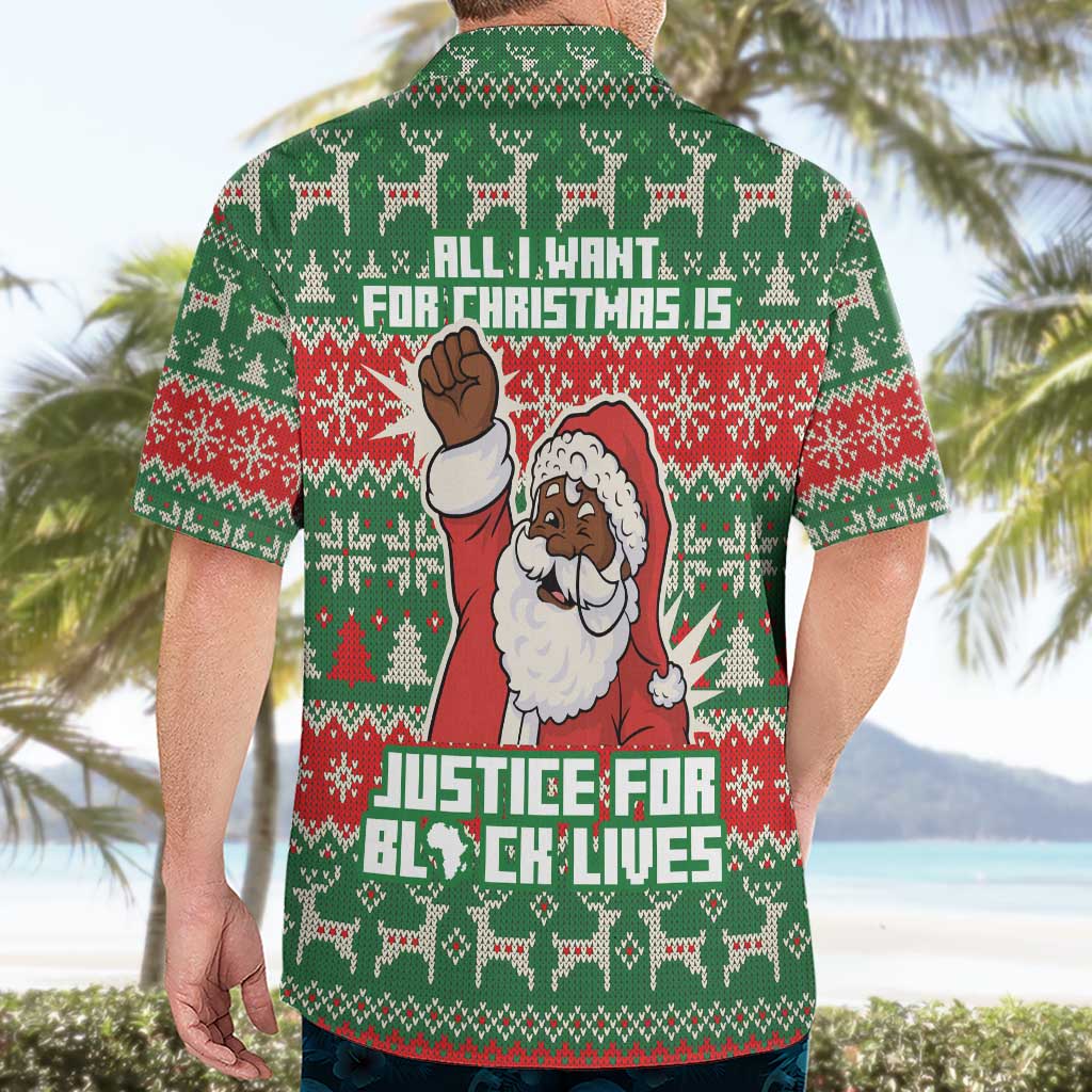 Justice For Black Lives Christmas Hawaiian Shirt Funny Xmas Holiday Patterns - Wonder Print Shop
