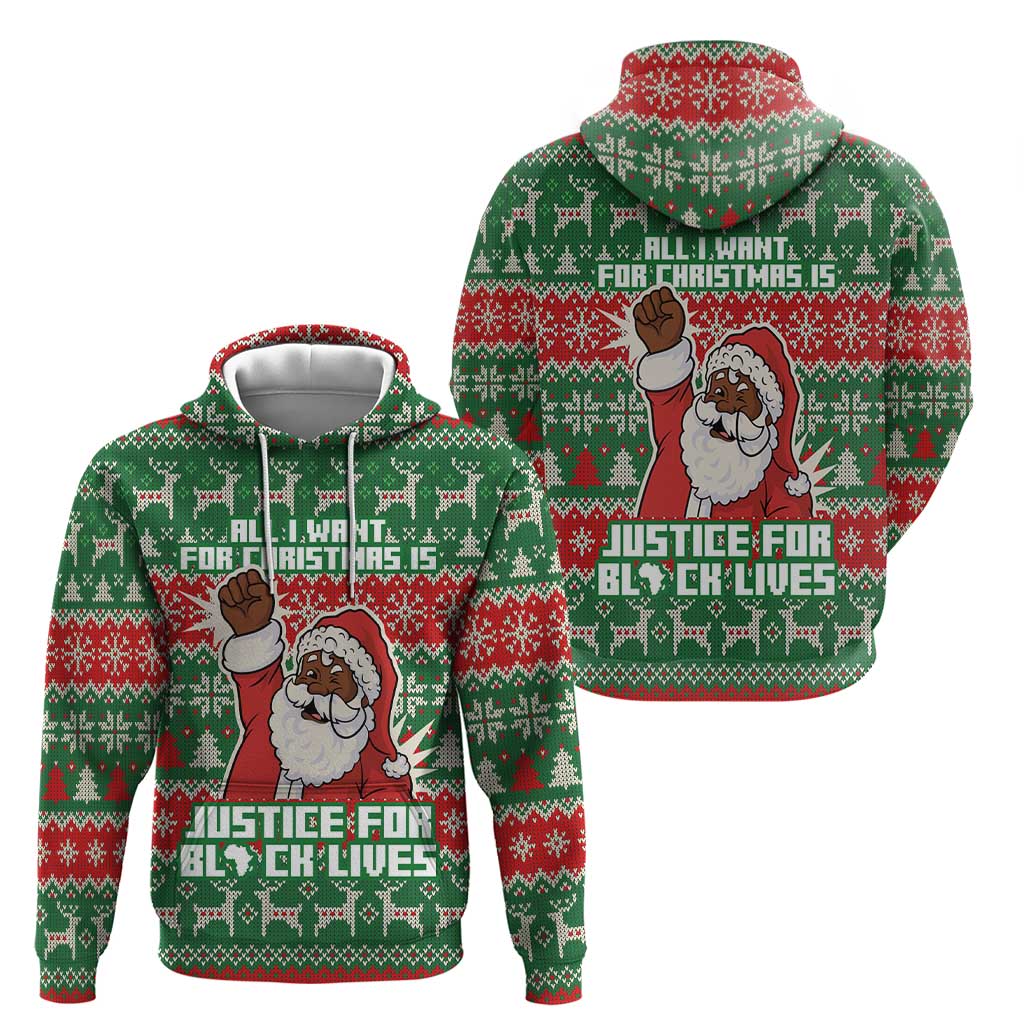 Justice For Black Lives Christmas Hoodie Funny Xmas Holiday Patterns - Wonder Print Shop