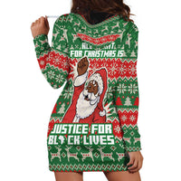 Justice For Black Lives Christmas Hoodie Dress Funny Xmas Holiday Patterns - Wonder Print Shop