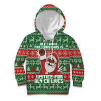 Justice For Black Lives Christmas Kid Hoodie Funny Xmas Holiday Patterns - Wonder Print Shop
