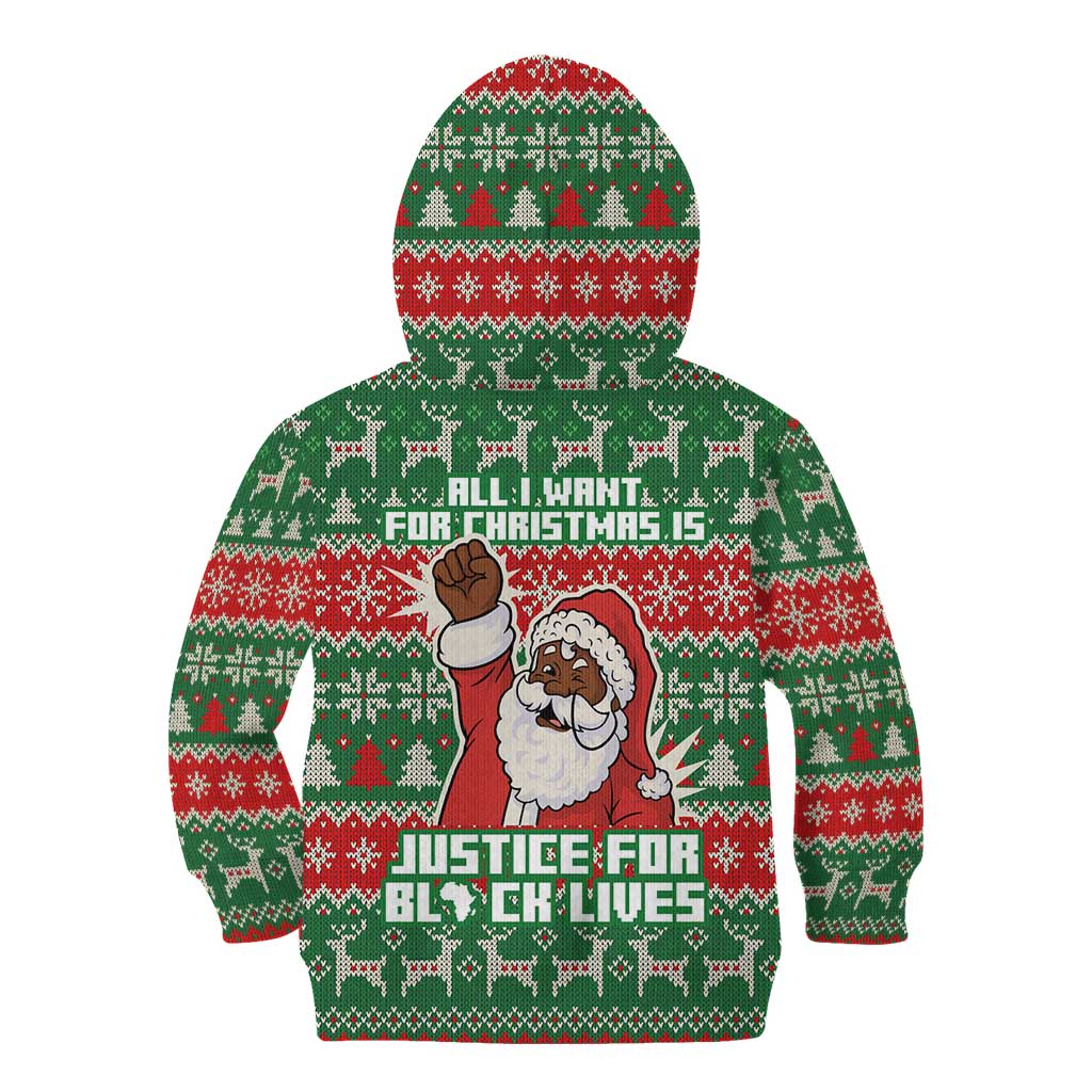 Justice For Black Lives Christmas Kid Hoodie Funny Xmas Holiday Patterns - Wonder Print Shop