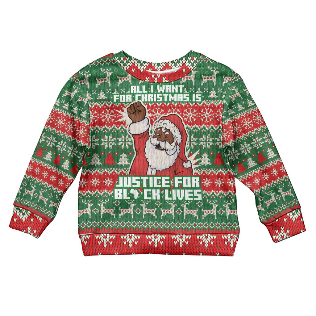 Justice For Black Lives Christmas Kid Ugly Christmas Sweater Funny Xmas Holiday Patterns - Wonder Print Shop