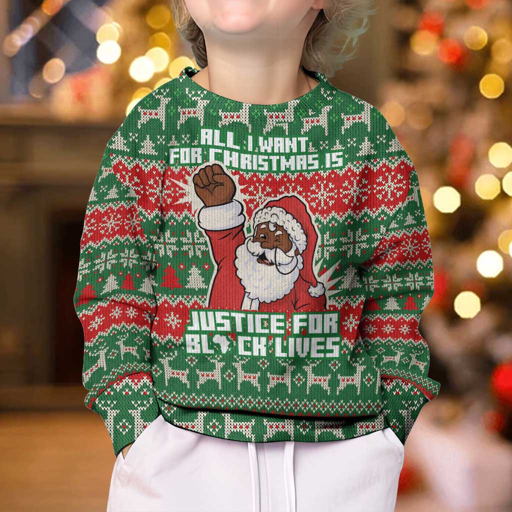 Justice For Black Lives Christmas Kid Ugly Christmas Sweater Funny Xmas Holiday Patterns - Wonder Print Shop