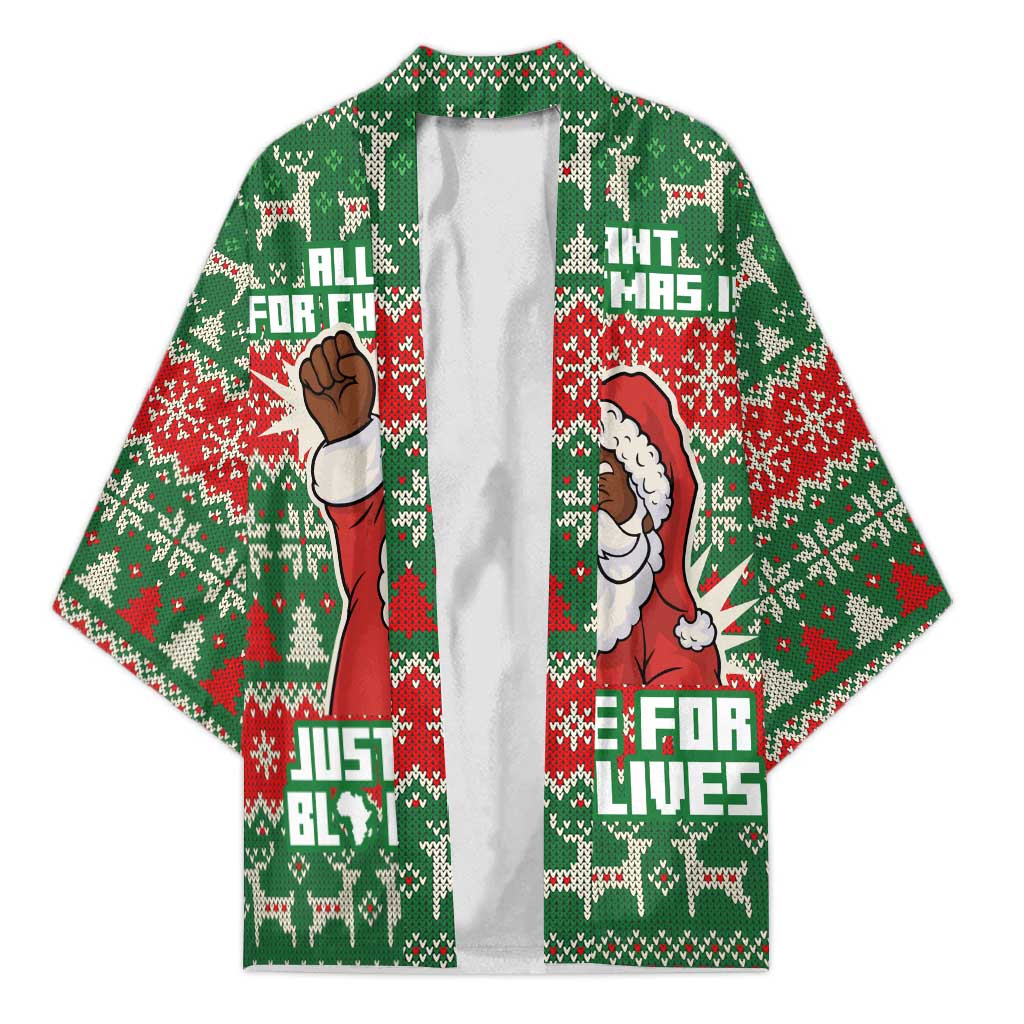 Justice For Black Lives Christmas Kimono Funny Xmas Holiday Patterns - Wonder Print Shop