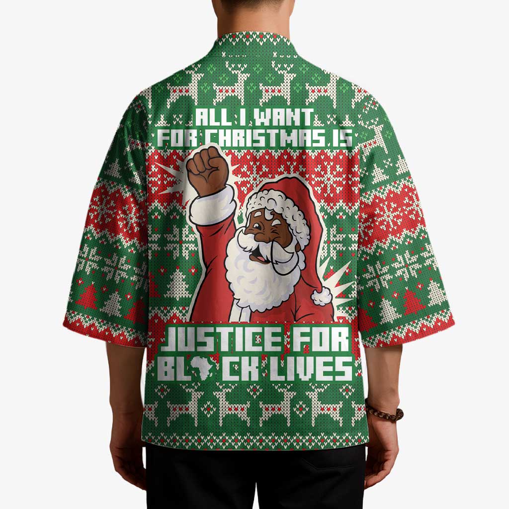Justice For Black Lives Christmas Kimono Funny Xmas Holiday Patterns - Wonder Print Shop