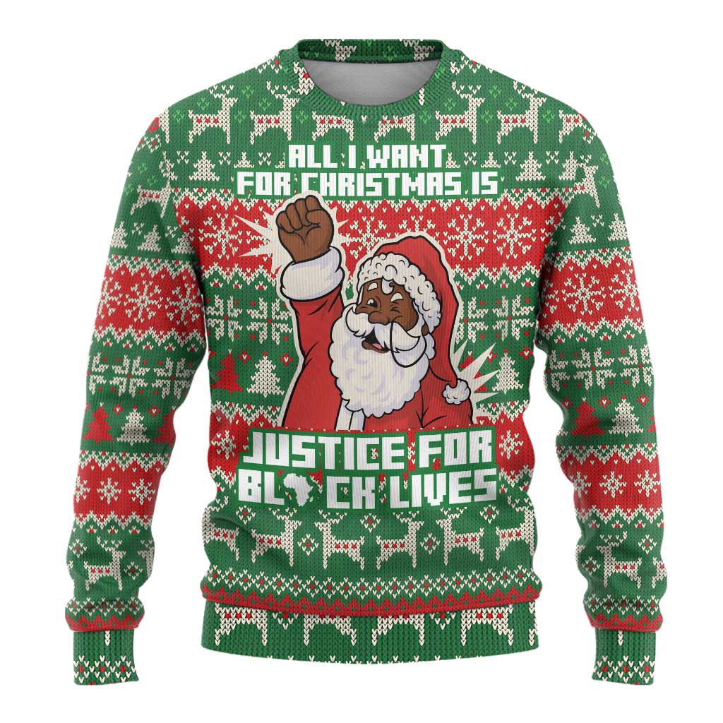 Justice For Black Lives Christmas Ugly Christmas Sweater Funny Xmas Holiday Patterns - Wonder Print Shop