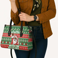 Justice For Black Lives Christmas Leather Bag Funny Xmas Holiday Patterns - Wonder Print Shop
