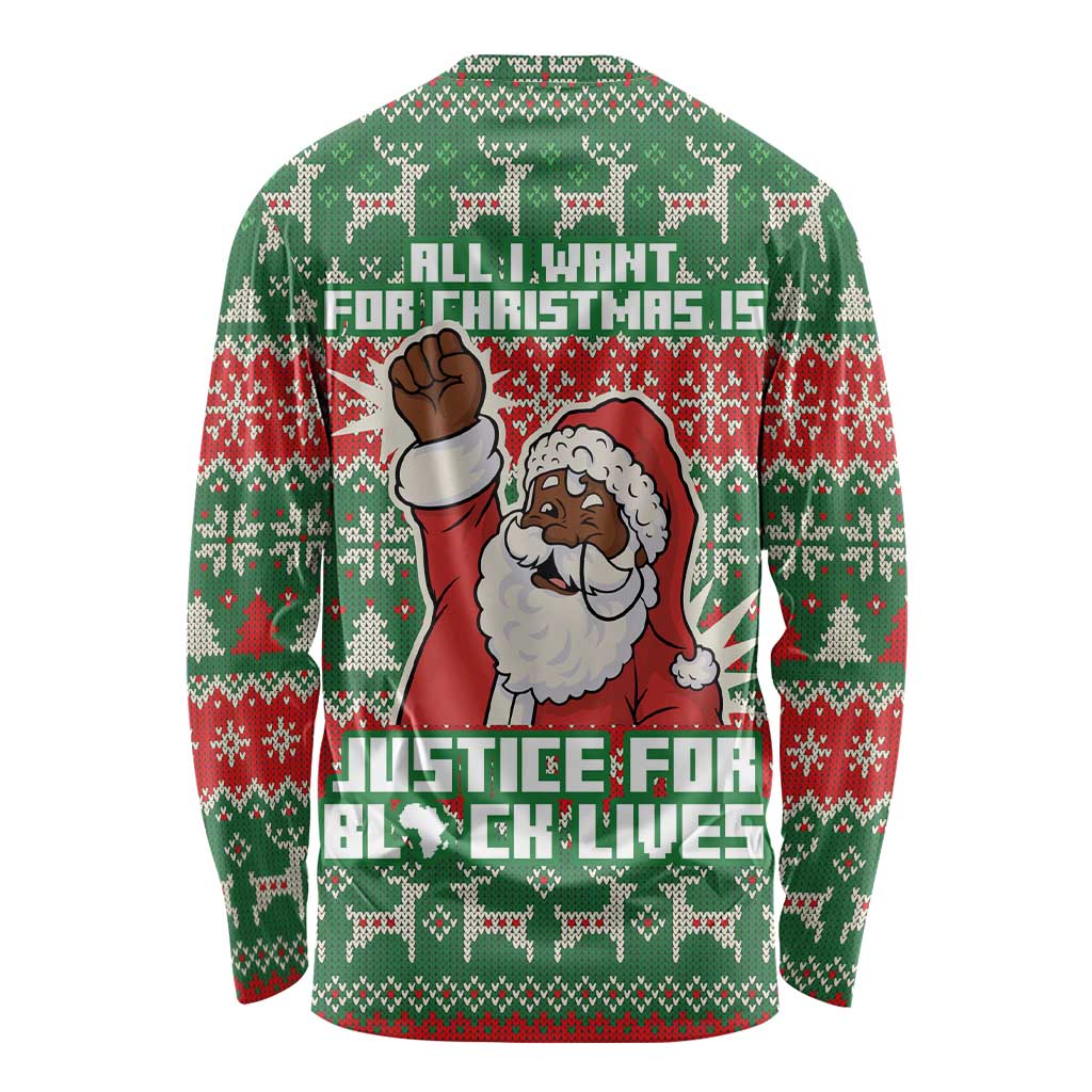 Justice For Black Lives Christmas Long Sleeve Shirt Funny Xmas Holiday Patterns - Wonder Print Shop