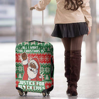 Justice For Black Lives Christmas Luggage Cover Funny Xmas Holiday Patterns - Wonder Print Shop