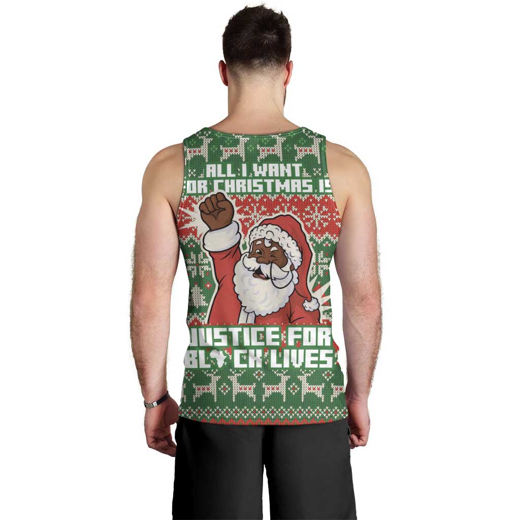 Justice For Black Lives Christmas Men Tank Top Funny Xmas Holiday Patterns - Wonder Print Shop