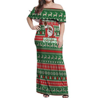 Justice For Black Lives Christmas Off Shoulder Maxi Dress Funny Xmas Holiday Patterns - Wonder Print Shop
