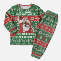 Justice For Black Lives Christmas Pajama Set Funny Xmas Holiday Patterns - Wonder Print Shop