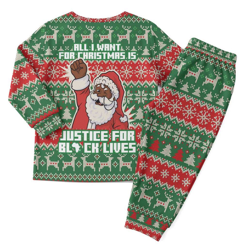 Justice For Black Lives Christmas Pajama Set Funny Xmas Holiday Patterns - Wonder Print Shop