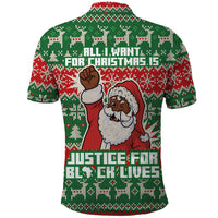 Justice For Black Lives Christmas Polo Shirt Funny Xmas Holiday Patterns - Wonder Print Shop