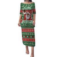 Justice For Black Lives Christmas Puletasi Funny Xmas Holiday Patterns - Wonder Print Shop
