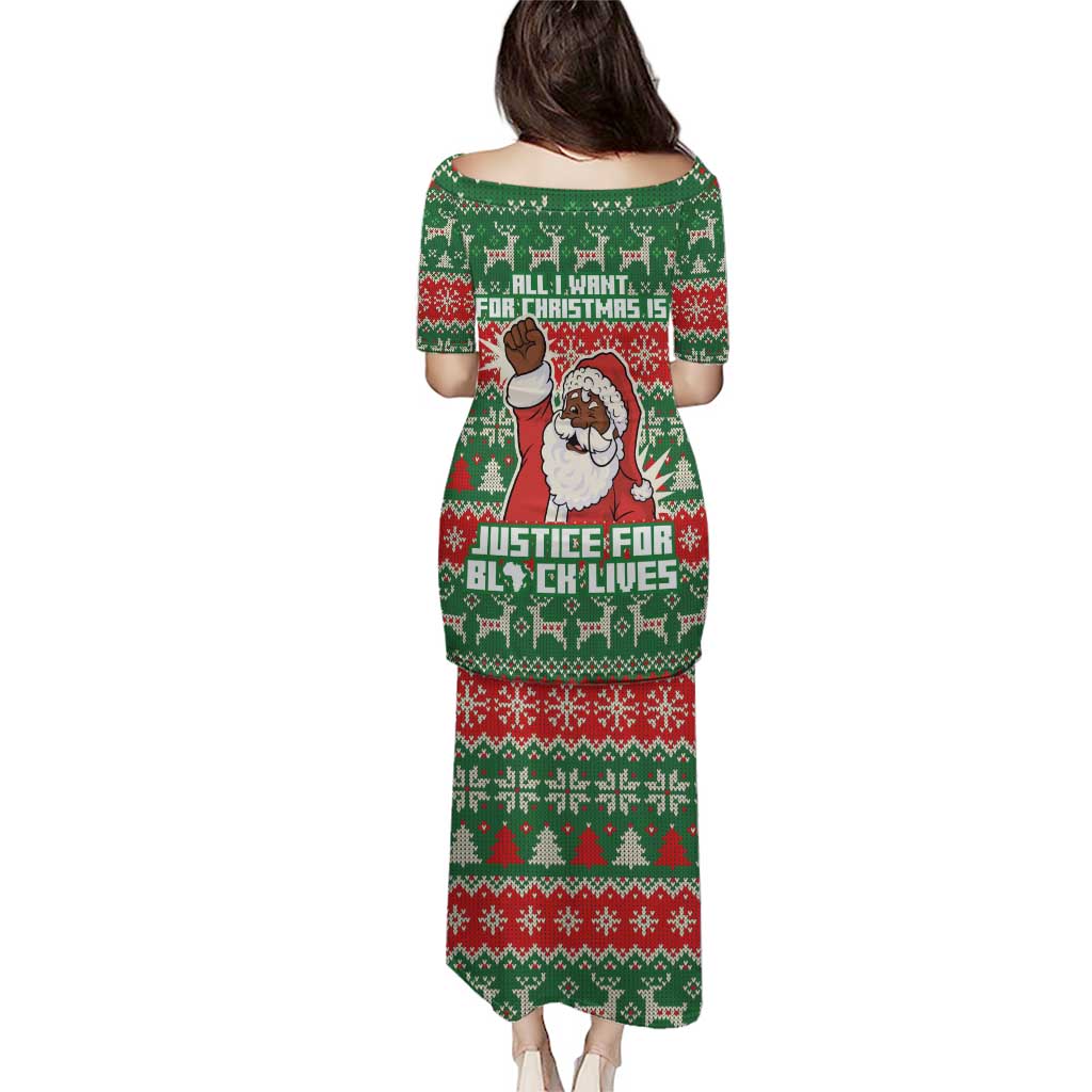 Justice For Black Lives Christmas Puletasi Funny Xmas Holiday Patterns - Wonder Print Shop