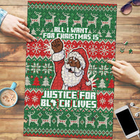 Justice For Black Lives Christmas Puzzle Funny Xmas Holiday Patterns - Wonder Print Shop