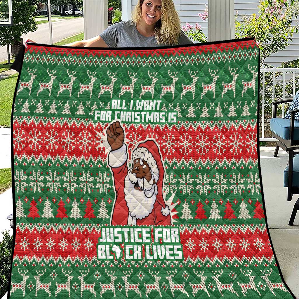 Justice For Black Lives Christmas Quilt Funny Xmas Holiday Patterns - Wonder Print Shop