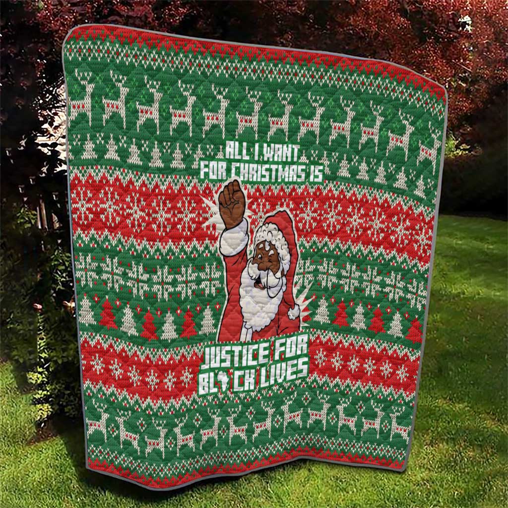 Justice For Black Lives Christmas Quilt Funny Xmas Holiday Patterns - Wonder Print Shop