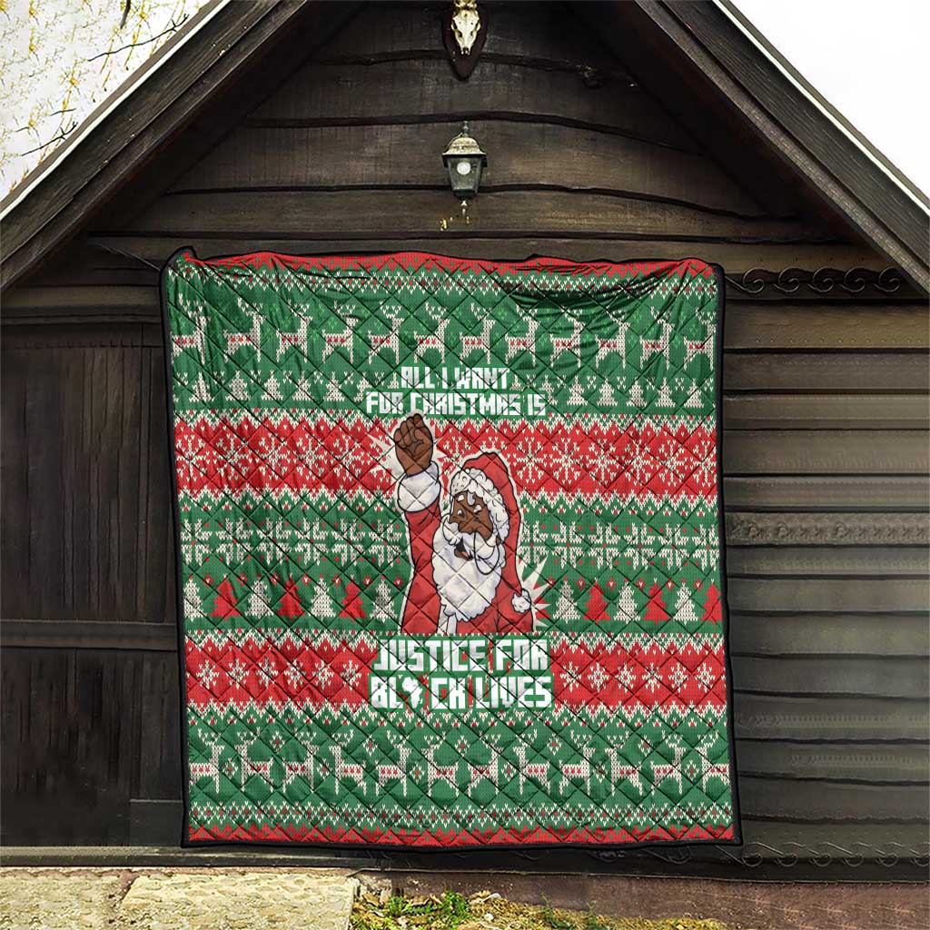 Justice For Black Lives Christmas Quilt Funny Xmas Holiday Patterns - Wonder Print Shop