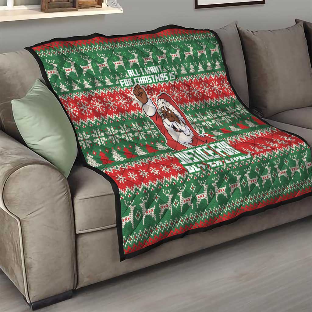 Justice For Black Lives Christmas Quilt Funny Xmas Holiday Patterns - Wonder Print Shop