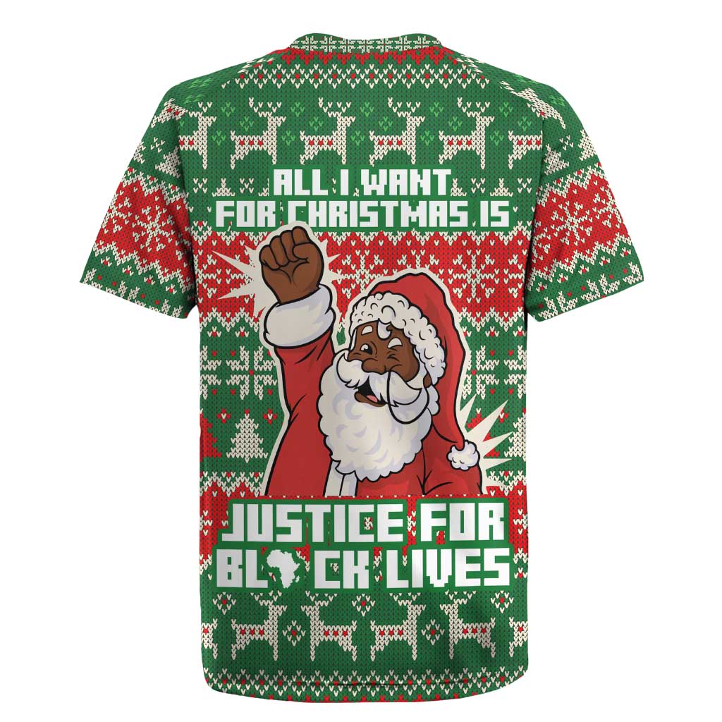 Justice For Black Lives Christmas Rugby Jersey Funny Xmas Holiday Patterns - Wonder Print Shop
