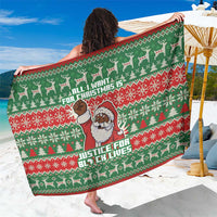 Justice For Black Lives Christmas Sarong Funny Xmas Holiday Patterns - Wonder Print Shop