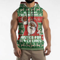Justice For Black Lives Christmas Sleeveless Zip Hoodie Funny Xmas Holiday Patterns - Wonder Print Shop