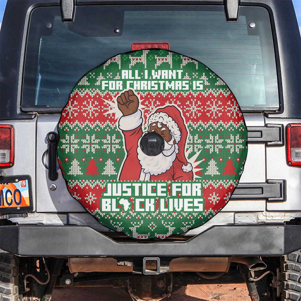 Justice For Black Lives Christmas Spare Tire Cover Funny Xmas Holiday Patterns - Wonder Print Shop