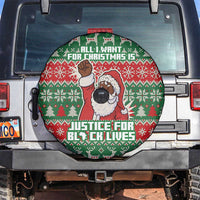 Justice For Black Lives Christmas Spare Tire Cover Funny Xmas Holiday Patterns - Wonder Print Shop
