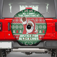 Justice For Black Lives Christmas Spare Tire Cover Funny Xmas Holiday Patterns - Wonder Print Shop