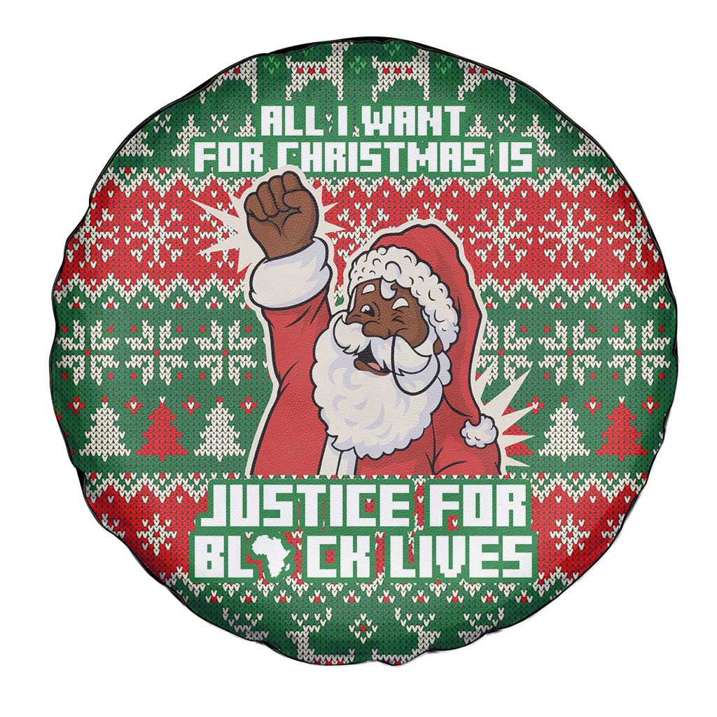 Justice For Black Lives Christmas Spare Tire Cover Funny Xmas Holiday Patterns - Wonder Print Shop